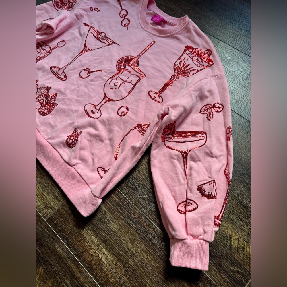QUEEN OF SPARKLES Pink Sweatshirt - Picture 2 of 7